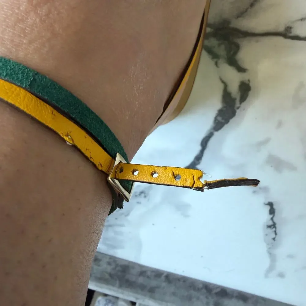 AMANU The Constantia Multicolor Leather Strappy Sandals Size 9 - Picture 8 of 8